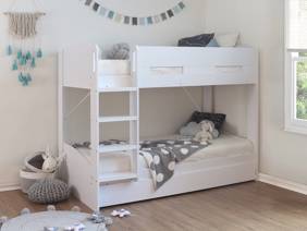 Land Of Beds Devonport White Wooden Bunk Bed2