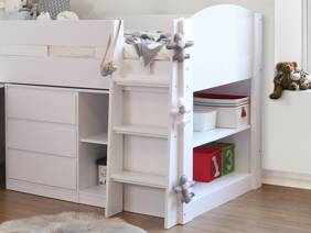 Land Of Beds Devonport White Wooden Mid Sleeper Kids Bed2