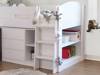 Land Of Beds Devonport White Wooden Mid Sleeper Childrens Bed2