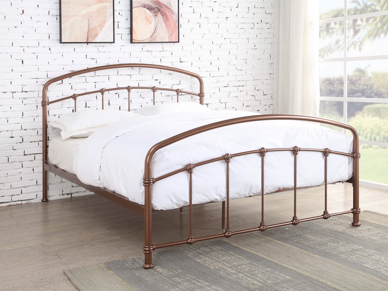 Land Of Beds Perth Shining Rose Metal Bed Frame1