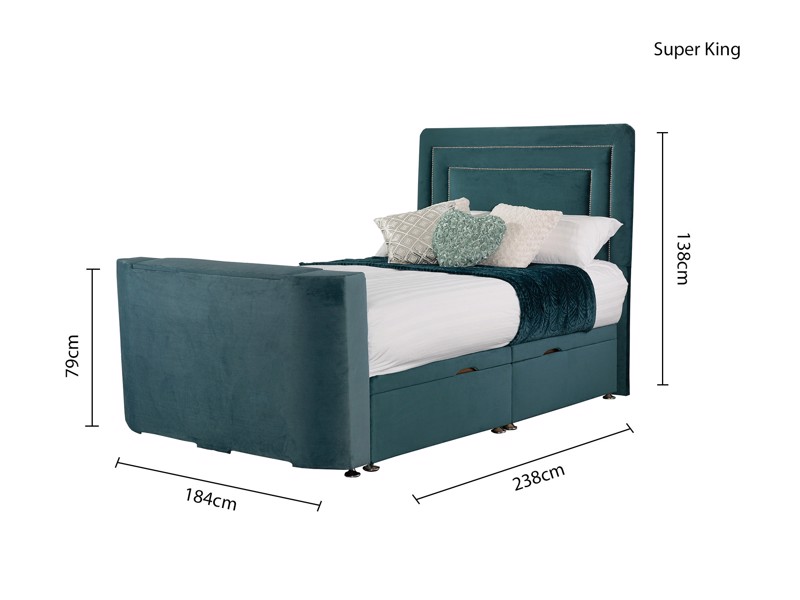 Sweet Dreams Image Debut Fabric Double TV Bed8