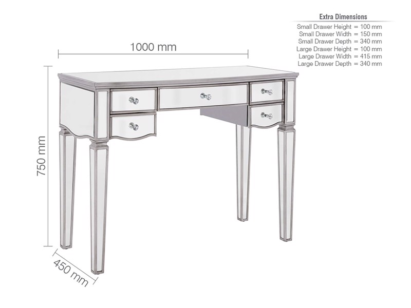 Land Of Beds Venus 5 Drawer Dressing Table9