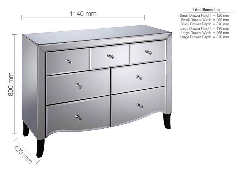 Land Of Beds Mercury 3 Over 4 Standard Chest of Drawers8
