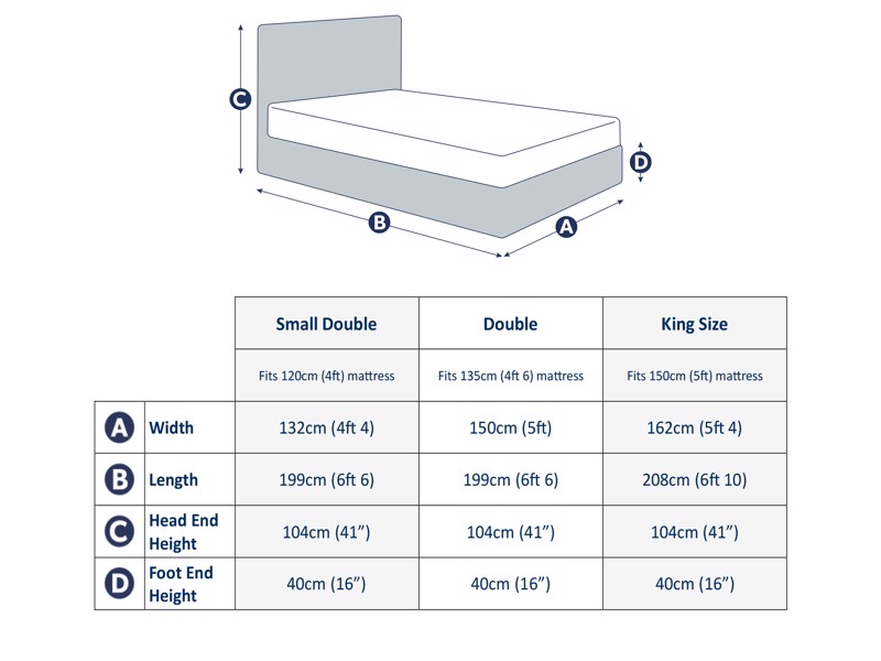Land Of Beds Mars Oak Finish Wooden Bed Frame7