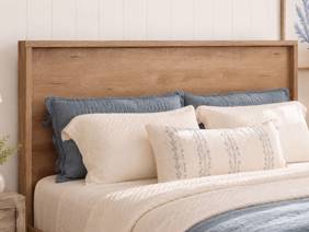 Land Of Beds Mars Oak Finish Wooden Bed Frame3