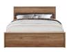 Land Of Beds Mars Oak Finish Wooden Double Bed Frame4