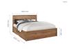 Land Of Beds Mars Oak Finish Wooden Double Bed Frame8