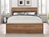 Land Of Beds Mars Oak Finish Wooden Double Bed Frame4