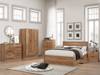 Land Of Beds Mars Oak Finish Wooden Double Bed Frame5