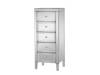 Land Of Beds Vesta Mirrored 5 Drawer Narrow Chest of Drawers1