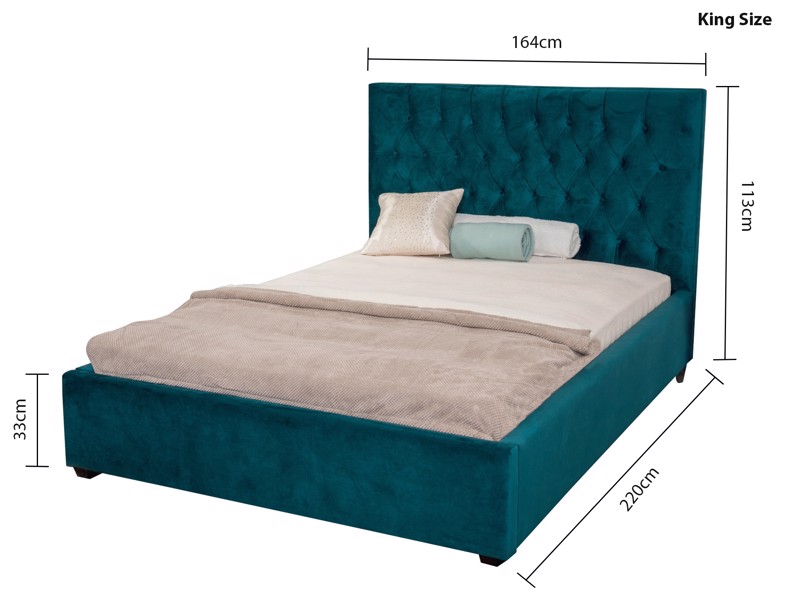 Sweet Dreams Layla Fabric King Size Bed Frame5