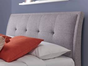 Land Of Beds Kennedy Marbella Grey Fabric Ottoman Bed2