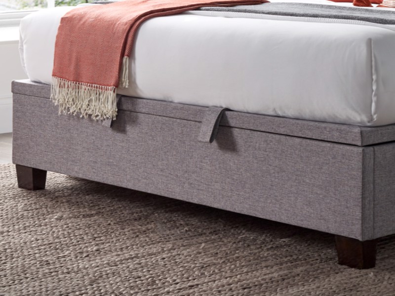 Land Of Beds Kennedy Marbella Grey Fabric King Size Ottoman Bed4