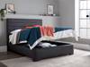 Land Of Beds Harding Slate Fabric Super King Size Ottoman Bed3