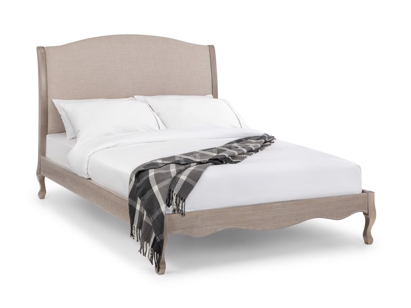 Land Of Beds Camille Beige Wooden Bed Frame2