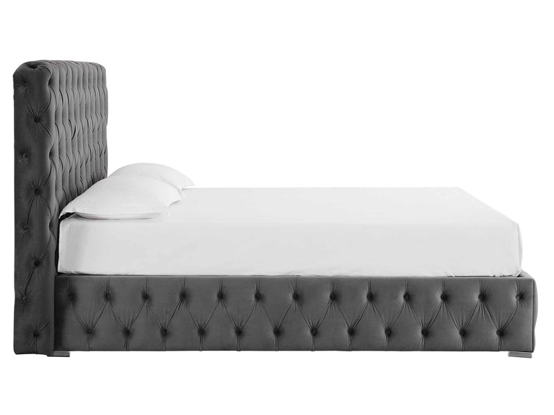 Land Of Beds Mayfair Grey Fabric Ottoman Bed4