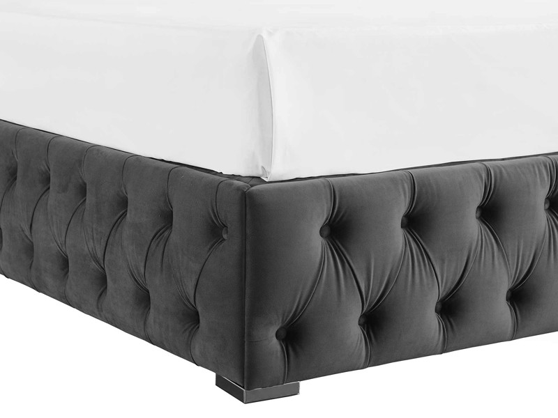 Land Of Beds Mayfair Grey Fabric Ottoman Bed6