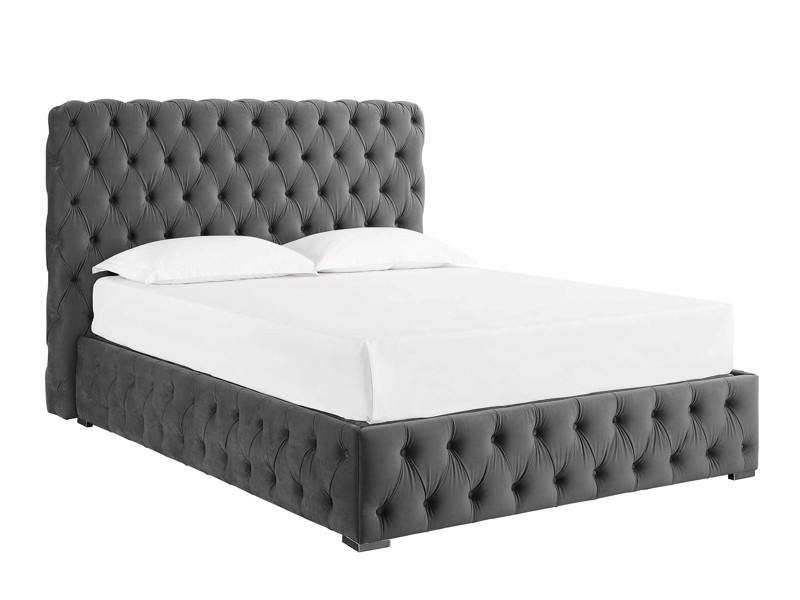 Land Of Beds Mayfair Grey Fabric Ottoman Bed3