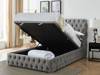 Land Of Beds Mayfair Silver Fabric King Size Ottoman Bed2