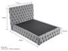 Land Of Beds Mayfair Silver Fabric King Size Ottoman Bed9