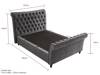 Land Of Beds Oxford Smoke Fabric Super King Size Ottoman Bed7
