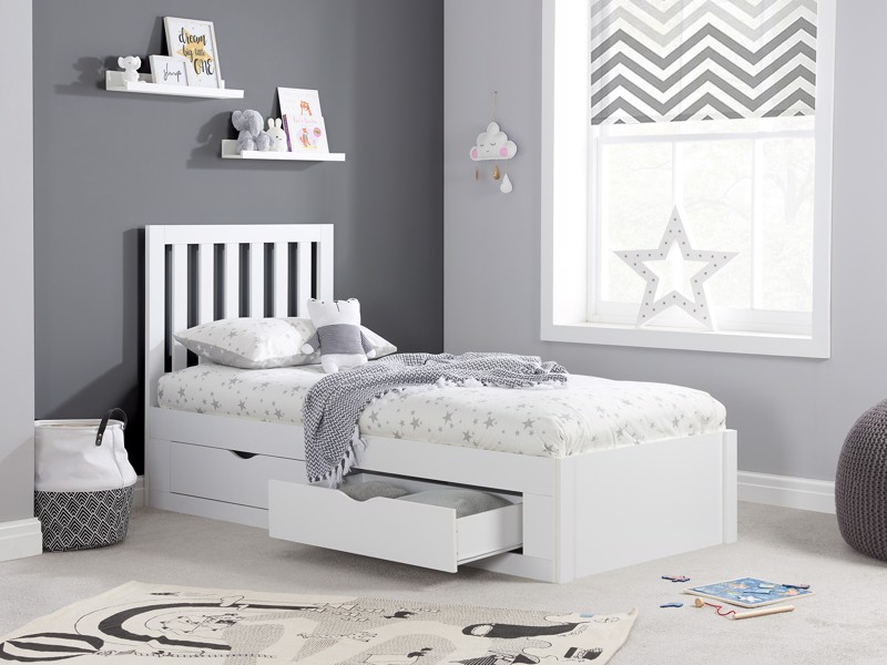 Land Of Beds Athena White Wooden Childrens Bed1