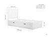 Land Of Beds Athena White Wooden Single Childrens Bed6