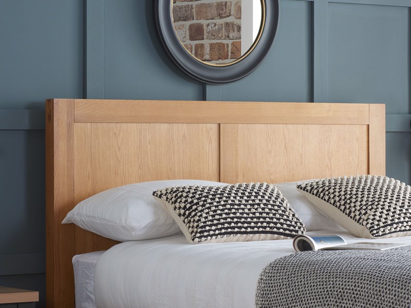 Land Of Beds Saunders Oak Wooden Bed Frame4