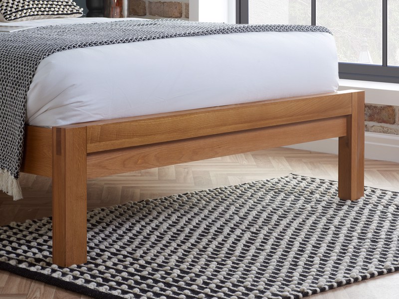 Land Of Beds Saunders Oak Wooden Bed Frame5