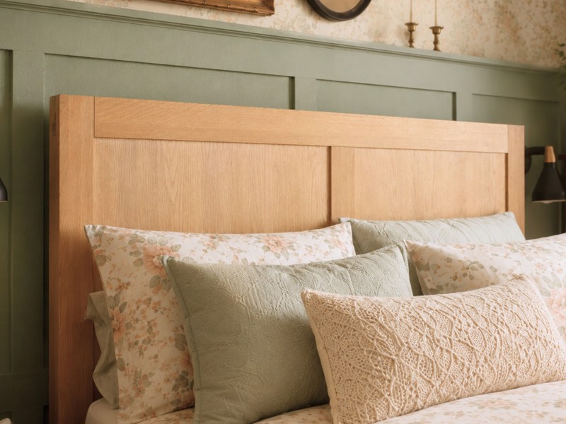 Land Of Beds Saunders Oak Wooden Bed Frame5