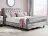 Land Of Beds Alexandra Steel Grey Fabric Bed Frame1