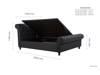 Land Of Beds Alexandra Charcoal Fabric Side Opening Super King Size Ottoman Bed10