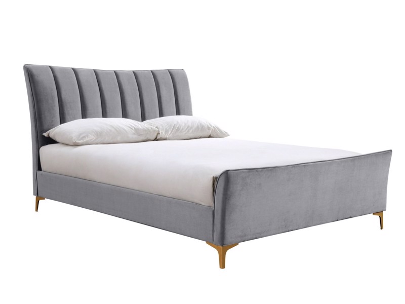 Land Of Beds Haysden Grey Fabric Bed Frame3