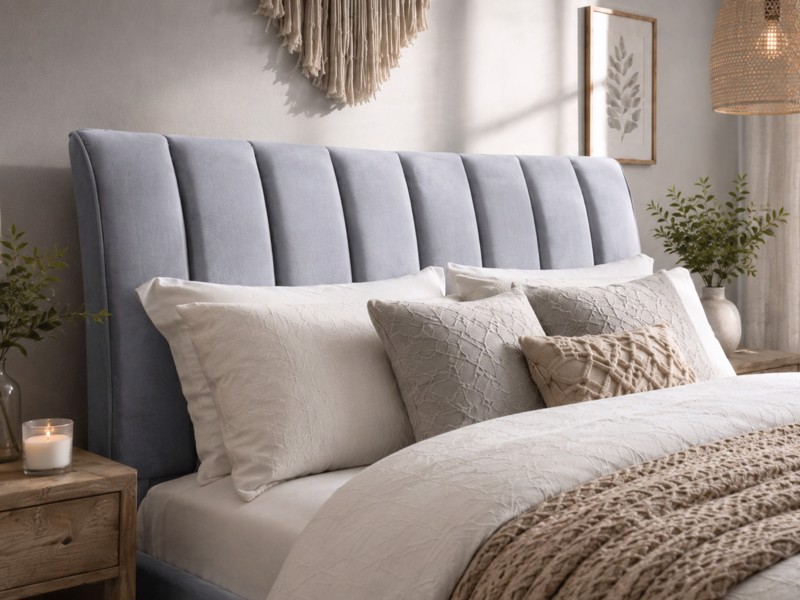 Land Of Beds Haysden Grey Fabric Bed Frame4