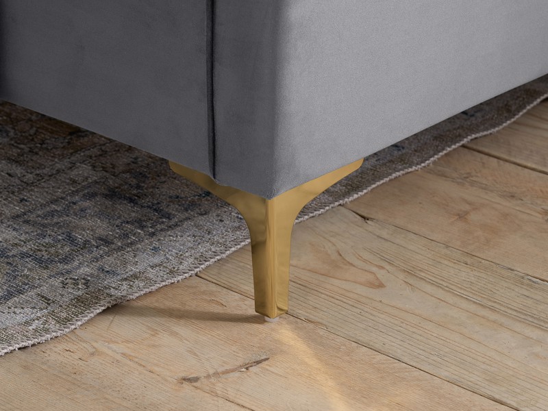 Land Of Beds Haysden Grey Fabric Small Double Bed Frame6