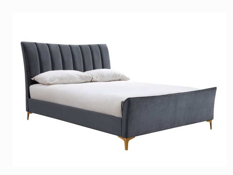 Land Of Beds Haysden Grey Fabric Bed Frame7