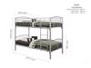 Land Of Beds Hades Grey Metal Bunk Bed9