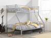 Land Of Beds Porto Silver Grey Metal Bunk Bed1