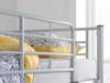 Land Of Beds Porto Silver Grey Metal Double Bunk Bed3