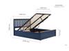 Land Of Beds Rhodes Navy Blue Wooden Small Double Ottoman Bed10