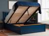 Land Of Beds Rhodes Navy Blue Wooden Small Double Ottoman Bed3