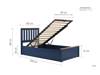 Land Of Beds Rhodes Navy Blue Wooden Single Ottoman Bed7