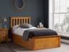 Land Of Beds Rhodes Oak Wooden Single Ottoman Bed3