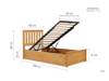 Land Of Beds Rhodes Oak Wooden Double Ottoman Bed7