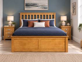 Land Of Beds Rhodes Oak Wooden Ottoman Bed3