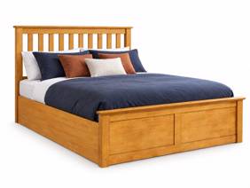 Land Of Beds Rhodes Oak Wooden Ottoman Bed5