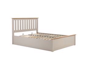 Land Of Beds Rhodes Pearl Grey Wooden King Size Ottoman Bed4