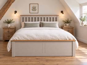 Land Of Beds Rhodes Pearl Grey Wooden Ottoman Bed3