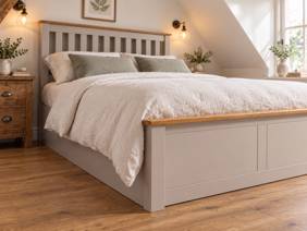 Land Of Beds Rhodes Pearl Grey Wooden Ottoman Bed4