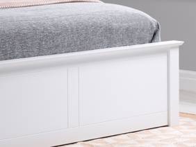 Land Of Beds Rhodes White Wooden Ottoman Bed6